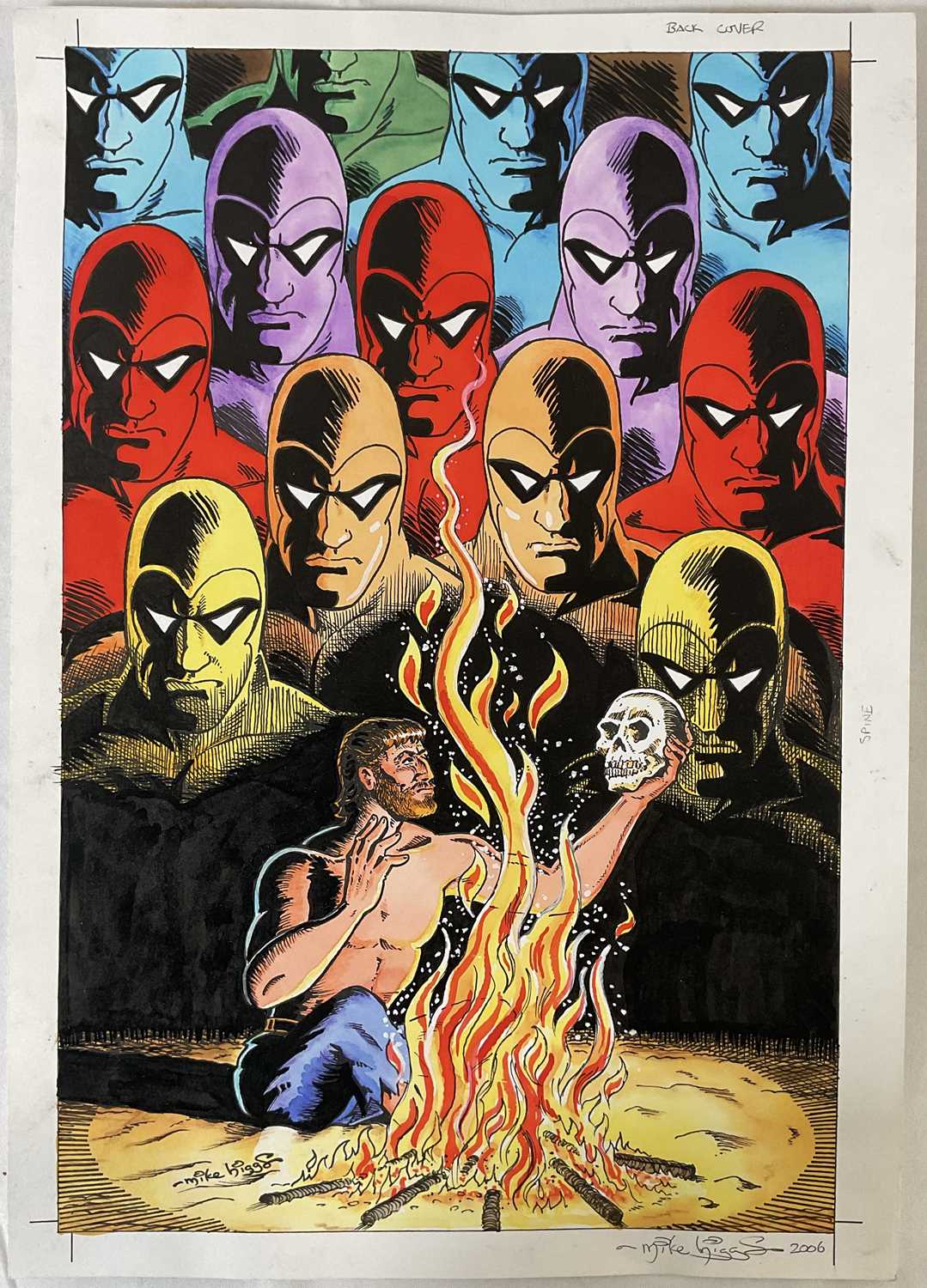Lot 369 - Original full colour comic book art for the...