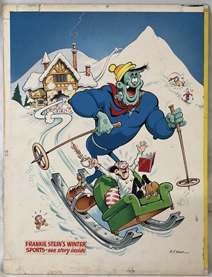 Lot 370 - Original full colour comic book art for the...