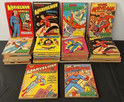 Lot 157 - A collection of hardback MARVELMAN ANNUALS,...