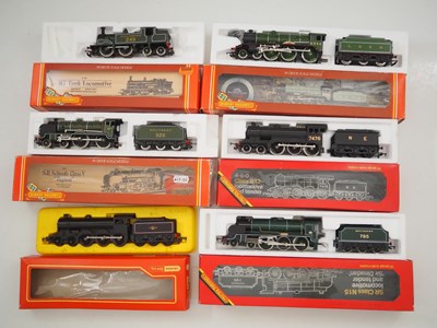 Lot 205 - HORNBY OO gauge steam locomotives in SR and BR...