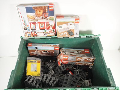 Lot 316 - LEGO: RAILWAY - A large crate of Railway...