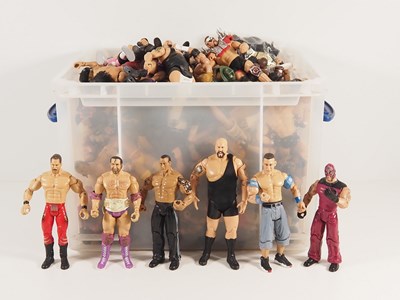 Lot 343 - WRESTLING: A large group of WWE/WWF and WCW...