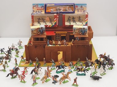 Lot 349 - A group of wild west cowboy and indian figures...