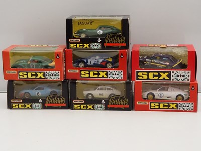 Lot 354 - MATCHBOX SCX group of 1:32 scale slot cars of...