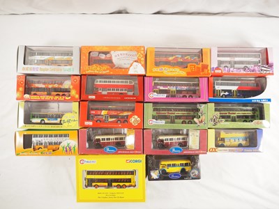 Lot 429 - 1:76 scale diecast buses by CORGI and others,...