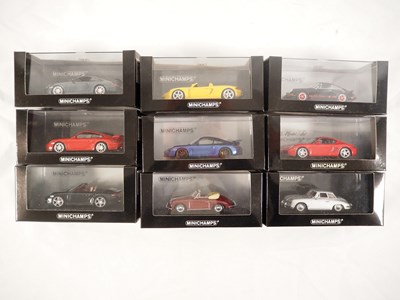 Lot 453 - MINICHAMPS - 1:43 scale diecast Porsche road...