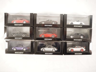 Lot 454 - MINICHAMPS - 1:43 scale diecast Porsche road...