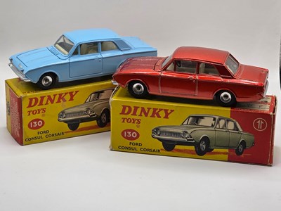 Lot 541 - DINKY - A pair of diecast 130 Ford Consul...
