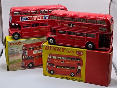 Lot 542 - DINKY - A pair of diecast 289 Routemaster...