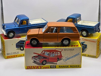 Lot 543 - DINKY - A pair of diecast 344 Land Rover...