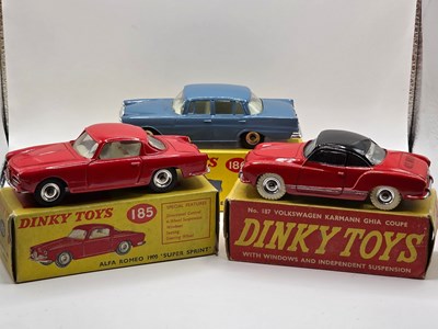 Lot 553 - DINKY - A group of diecast cars comprising a...