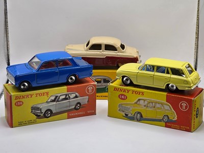 Lot 555 - DINKY - A bridge of diecast Vauxhalls...