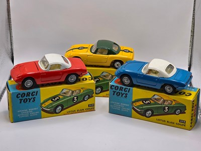 Lot 577 - CORGI - A group of diecast 319 Lotus Elan...