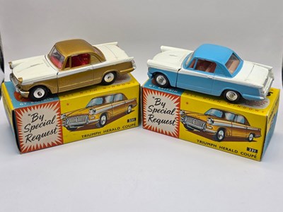 Lot 579 - CORGI - A pair of diecast 231 Triumph Herald...