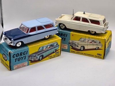 Lot 585 - CORGI - A pair of diecast Ford Zephyr Estates...