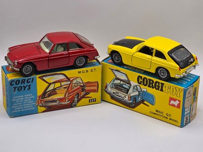 Lot 586 - CORGI - A pair of diecast MGs comprising a 327...