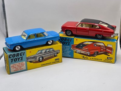 Lot 598 - CORGI - A pair of diecast cars comprising a...