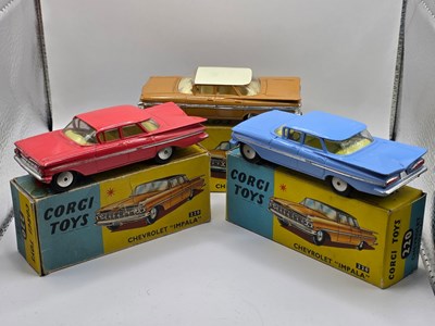 Lot 611 - CORGI - A group of diecast Chevrolet Impalas...