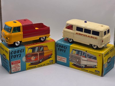Lot 612 - CORGI - A pair of diecast Commer vans...