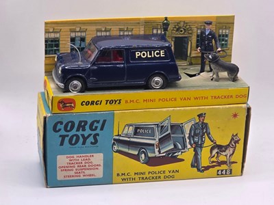 Lot 621 - CORGI 448 diecast BMC Mini Police Van with...