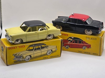 Lot 641 - FRENCH DINKY - A pair of Simca diecast cars...