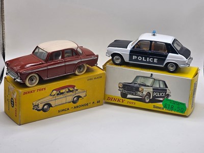 Lot 642 - FRENCH DINKY - A pair of Simca diecast cars...
