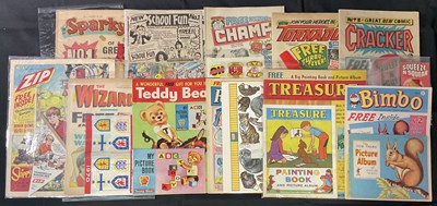 Lot 285 - A collection of British comics all with free...