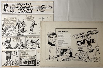 Lot 359 - STAR TREK - A pair of original comic book art...
