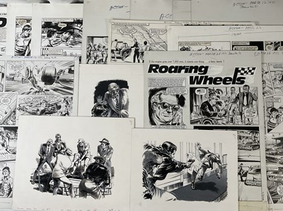 Lot 380 - A collection of original comic book art for...