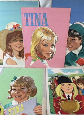Lot 168 - A group of painted original comic book art...