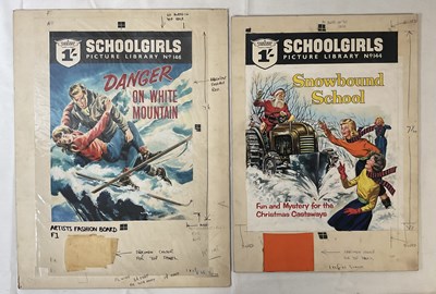 Lot 179 - A pair of original comic book painted cover...
