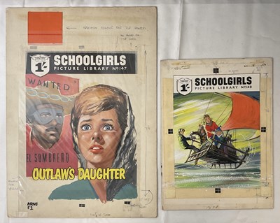 Lot 180 - A pair of original comic book painted cover...