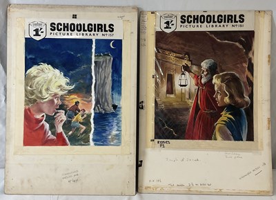 Lot 181 - A pair of original comic book painted cover...
