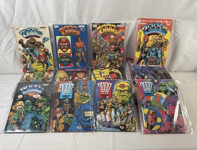 Lot 203 - A box of 2000 AD Judge Dredd annuals, sci-fi...