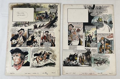 Lot 386 - A pair of original comic book art pages for...