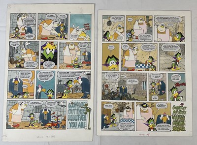 Lot 387 - DUCKULA - A pair of original comic book art...