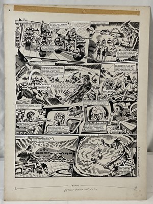 Lot 398 - BATTLE ACTION #232 original comic book art...