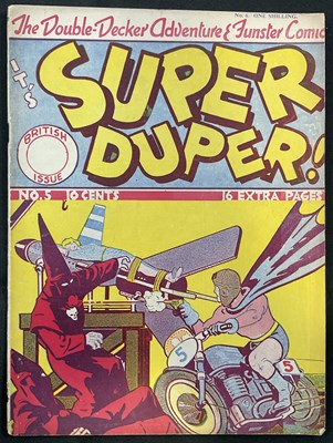 Lot 227 - SUPER DUPER COMIC #5 + 6 Golden Age...