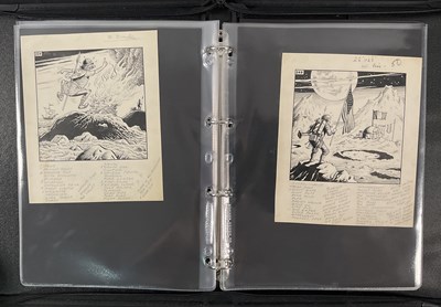 Lot 138 - A small portfolio of original comic art panels...