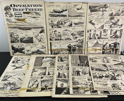 Lot 401 - A group of 8 pages of original comic book art...