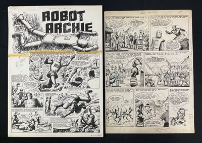 Lot 403 - ROBOT ARCHIE - 2 pages of original artwork...