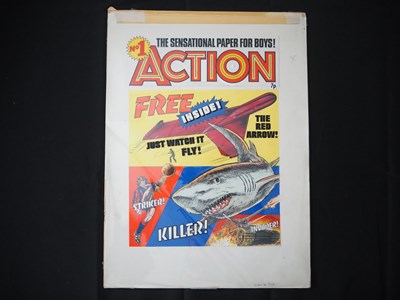 Lot 87 - ACTION #1 ORIGINAL COVER ART - On its 50th...