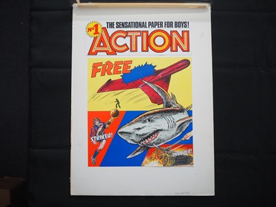 Lot 87 - ACTION #1 ORIGINAL COVER ART - On its 50th...