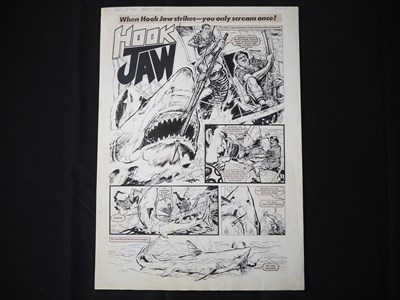 Lot 88 - ORIGINAL HOOKJAW SPLASH-PAGE ART FROM ACTION...