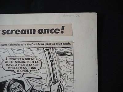 Lot 88 - ORIGINAL HOOKJAW SPLASH-PAGE ART FROM ACTION...