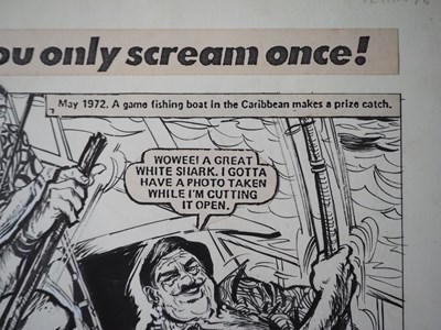 Lot 88 - ORIGINAL HOOKJAW SPLASH-PAGE ART FROM ACTION...