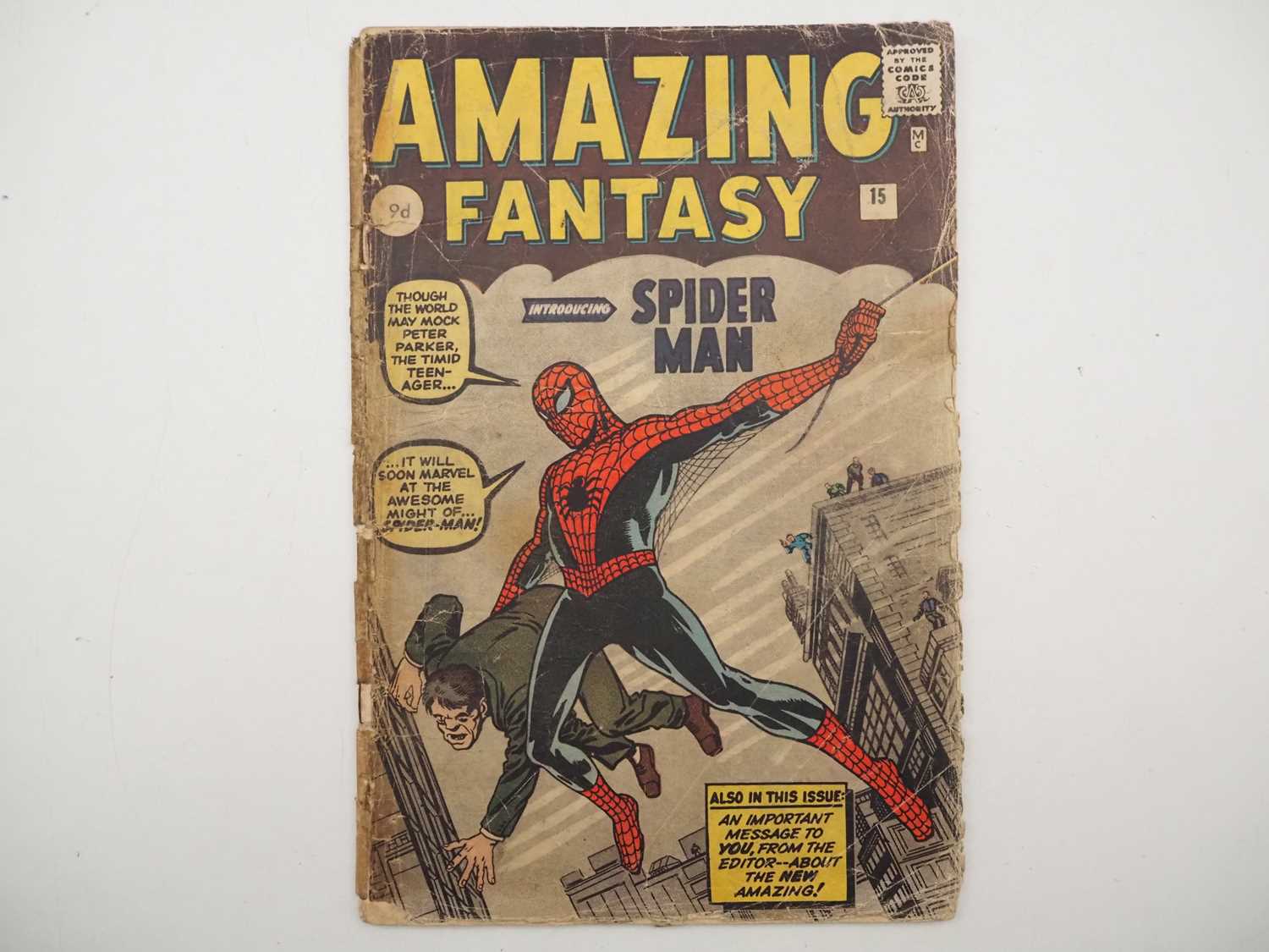 Lot 504 - AMAZING FANTASY #15 (1962 - MARVEL - UK Price...