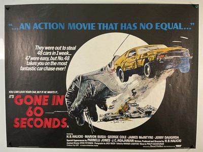 Lot 32 - GONE IN 60 SECONDS (1974) UK quad film poster,...