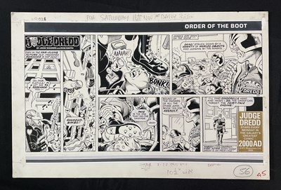 Lot 433 - JUDGE DREDD - A piece of original comic book...