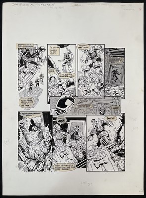 Lot 206 - 2000 AD - An original page of comic book art...
